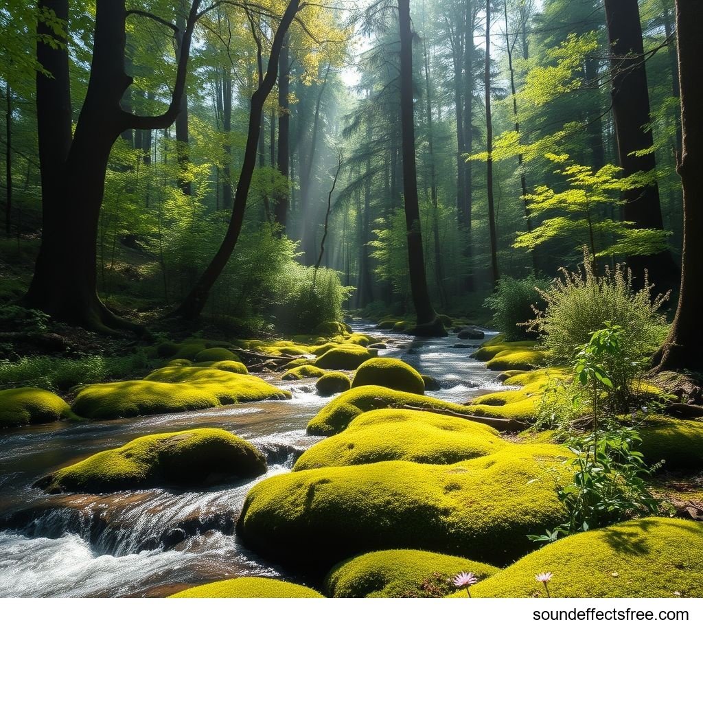 Bachplätschern Naturgeräusche Deutsch Wald