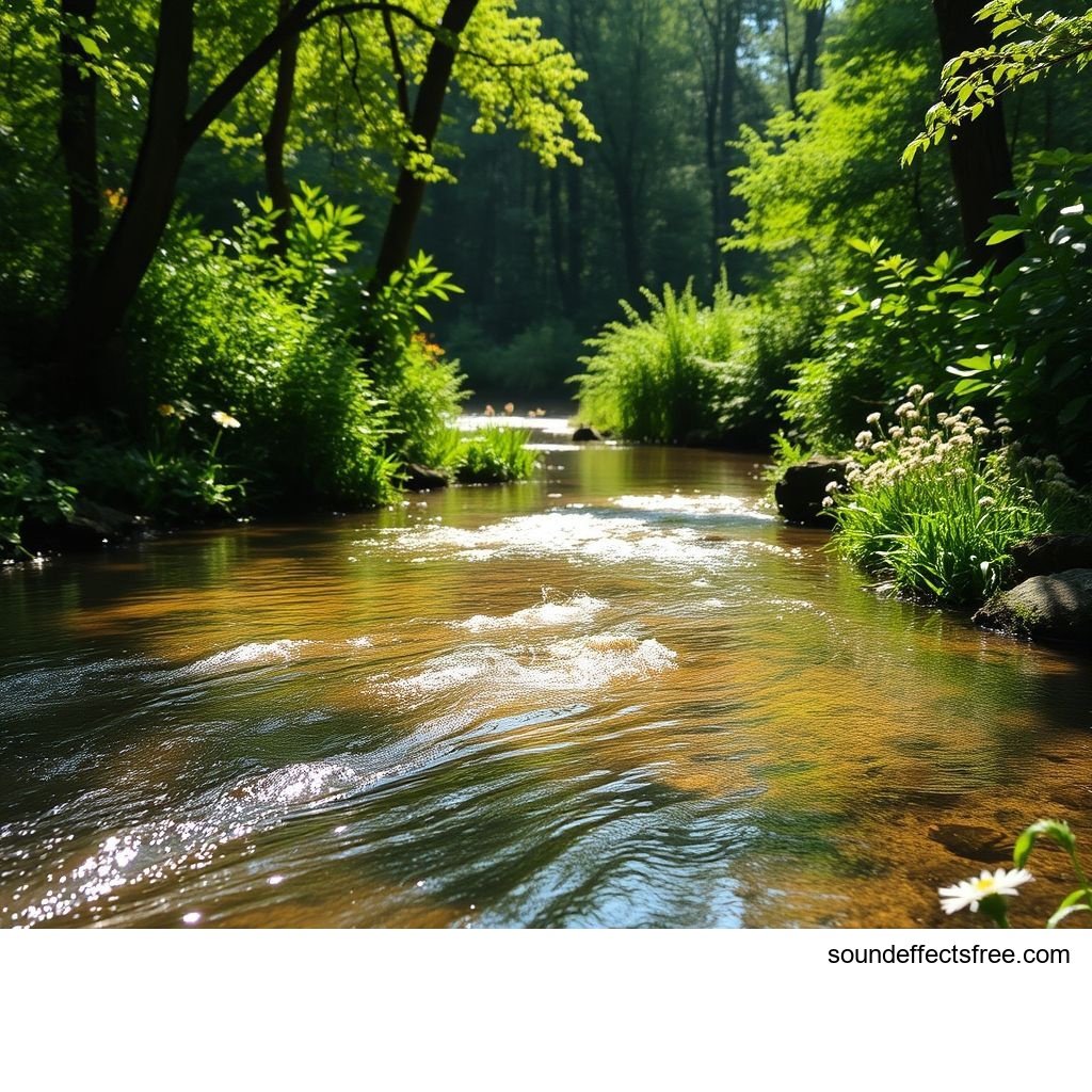 Leiser Bachlauf Naturgeräusche